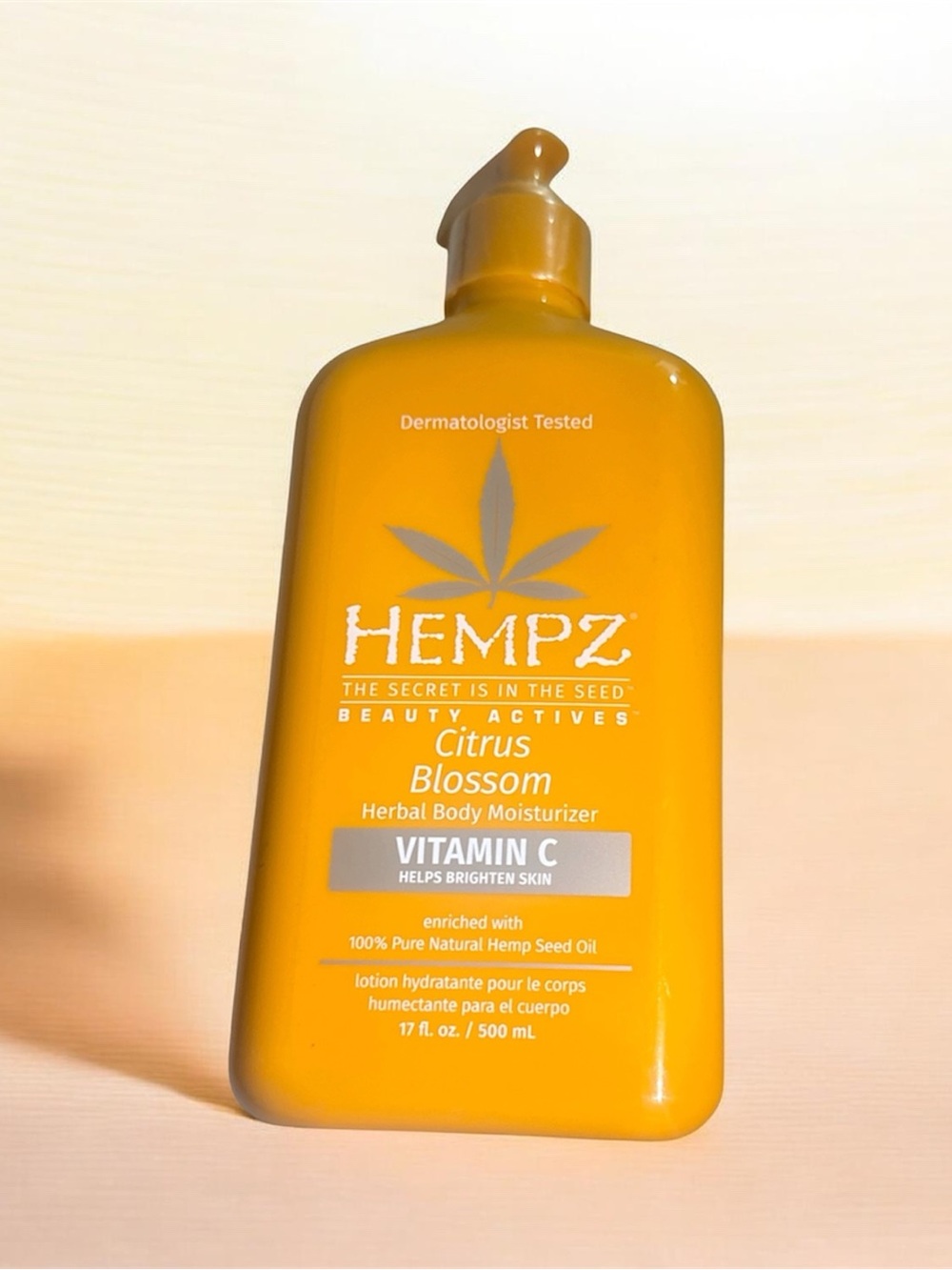 Hempz Citrus Blossom Yellow-Orange Pump Body Moisturizer